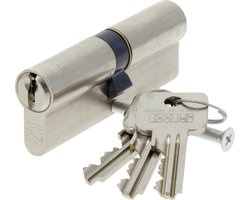 PROFIELCILINDER VERNIKKELD 40/40MM SKG2