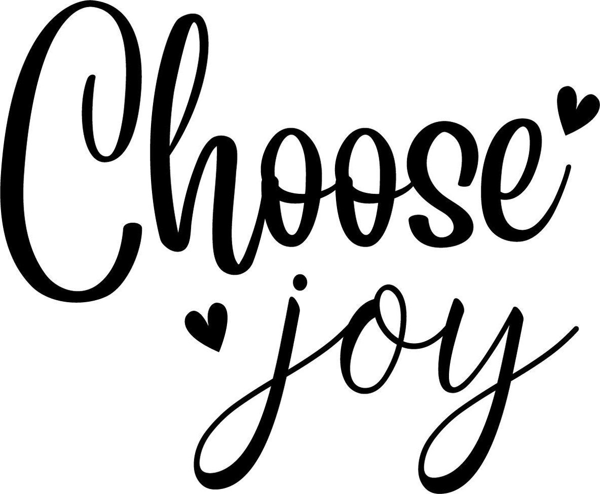 Muurtekst muursticker Choose joy