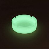Asbak - Wit - Groen Lichtgevend - Lichtabsorberend - Flexibel - Vaatwasserbestendig - Glow In The Dark - Leuk Voor In De Tuin