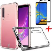 iCall - Samsung Galaxy A7 (2018) Hoesje + Screenprotector Full-Screen - Transparant Shockproof Case