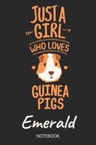 Just A Girl Who Loves Guinea Pigs - Emerald - Notebook