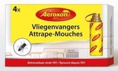 4x Aeroxon vliegenvangers met plakstrip 22 cm - Vliegenstrips milieuvriendelijk 4 stuks - Anti-insect - Insectenbestrijding