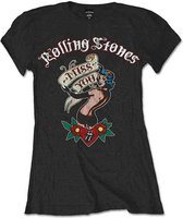 The Rolling Stones Dames Tshirt -S- Miss You Zwart