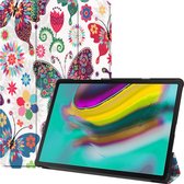 Samsung Galaxy Tab S5e 10.5 2019 Hoesje Book Case Hoes Cover Vlinders