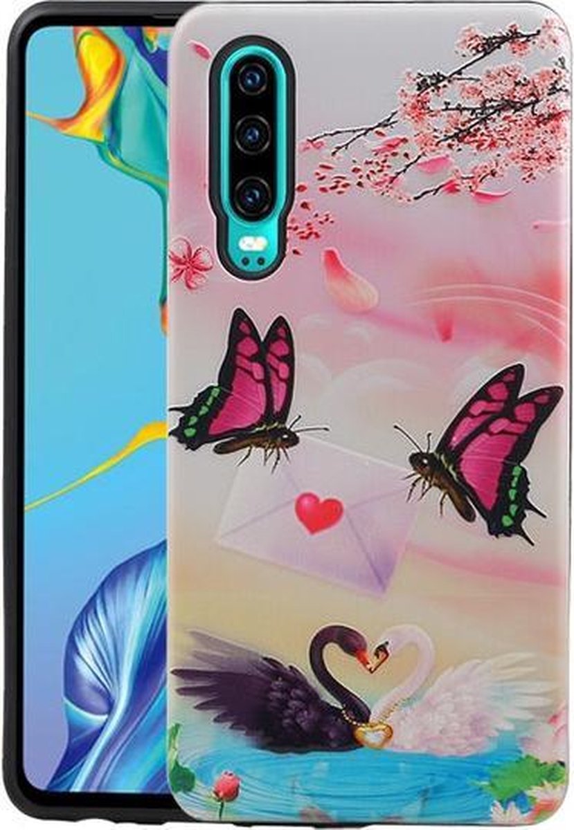 Vlinder Design Hardcase Backcover voor Huawei P30