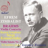 Brahms: Violin Concerto, etc / Zimbalist, Koussevitzky