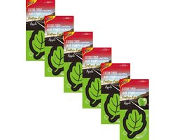 Auto Shine - Luchtverfrisser auto – Appel – 6 stuks Voordeelverpakking - Geurverfrisser - Geurboom – Geurblad – Luchtverfrisser Set – Geurboom Set