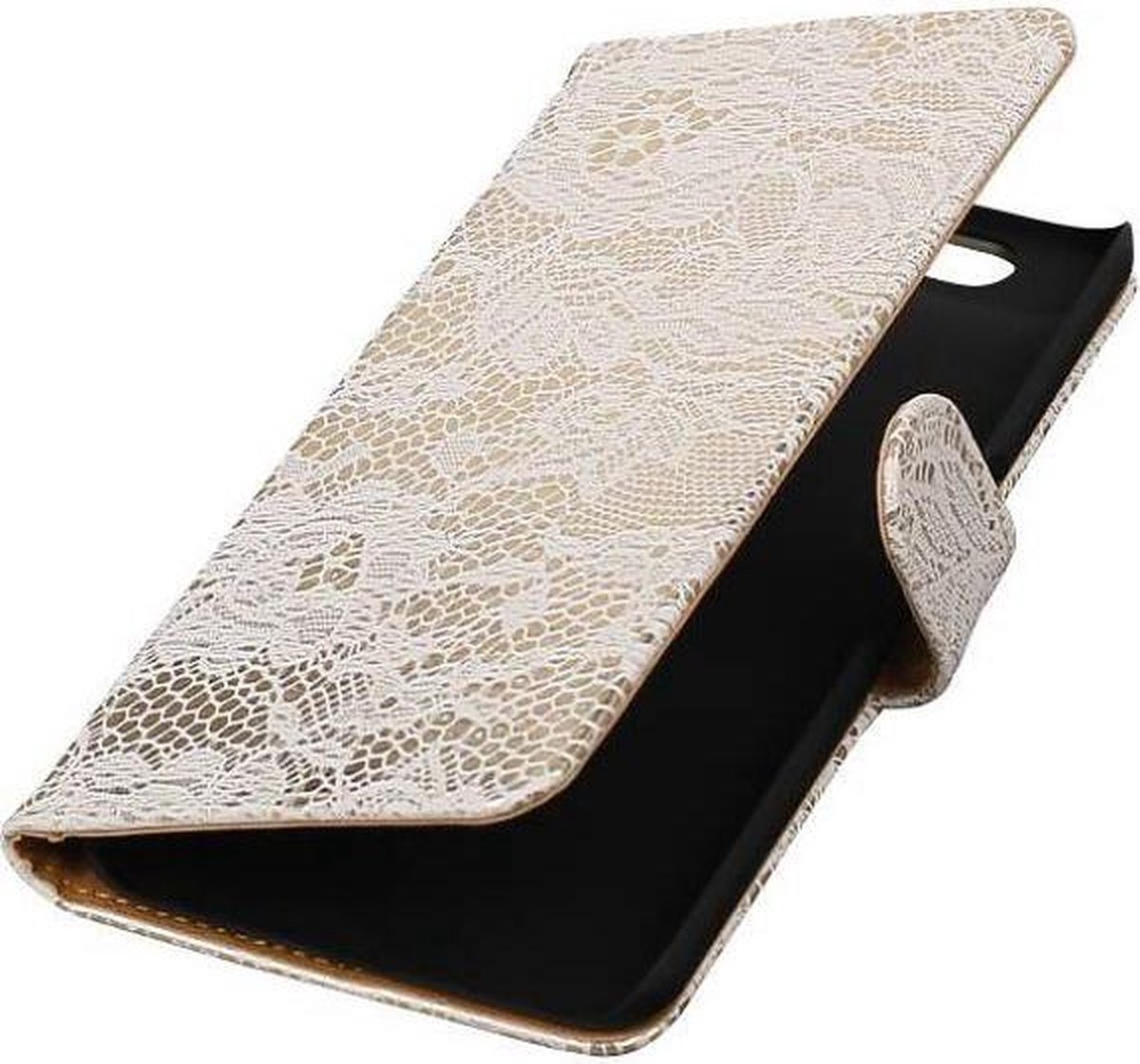 Lace Bookstyle Wallet Case Hoesjes Geschikt voor Huawei Nexus 6P Wit