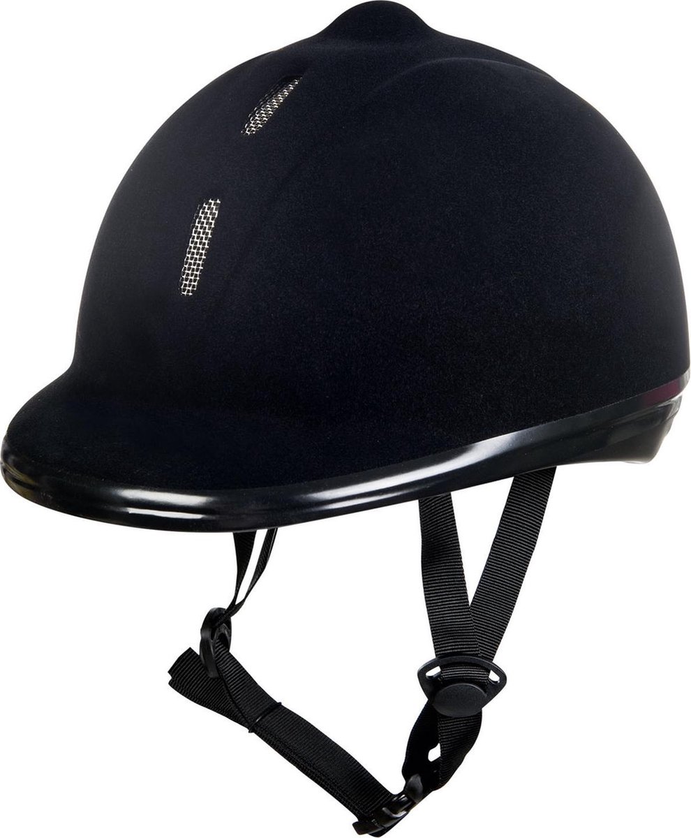 Cap, verstelbaar met fluweel bekleed zwart S=52-55cm