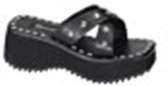 Fabulicious Slippers -42 Shoes- FLIP-05 US 12 Zwart
