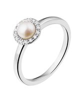 The Jewelry Collection Ring Parel En Zirkonia - Zilver
