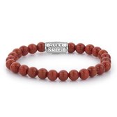 Rebel&Rose armband - Red Coral - 6mm