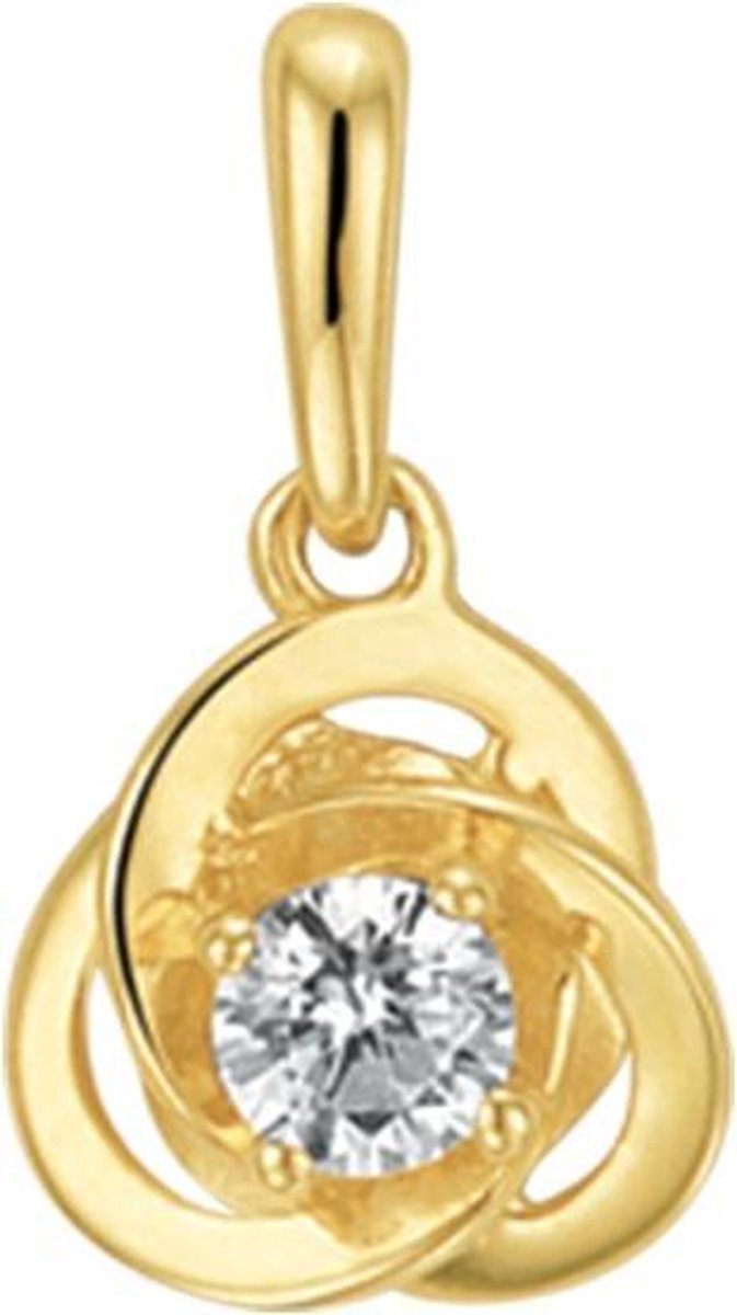 The Jewelry Collection Hanger Zirkonia - Goud