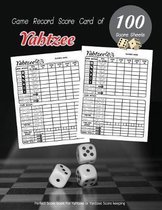 Game Record Score Card of Yahtzee 100 Score Sheets