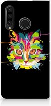 Huawei P30 Lite Uniek Standcase Hoesje Cat Color