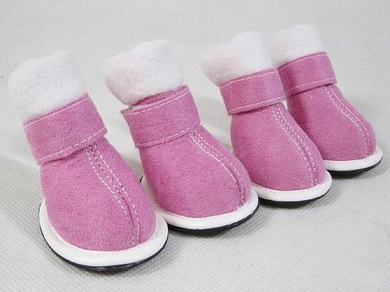 Comfort boots voor de hond licht roze. - Schoenmaat: 3 LENGTE 4,5 CM /  BREEDTE 4 CM | bol.com
