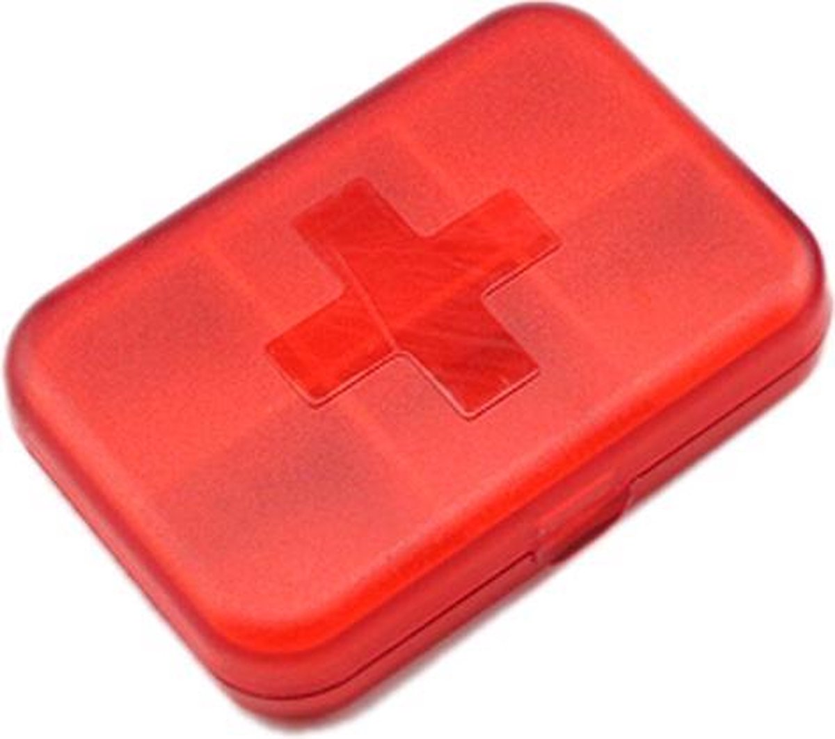 Rode medicatie box met 6 vakjes (Pillendoos)