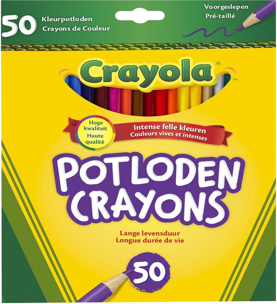 Crayola Kleurpotloden - Sterke potloodstiften - Heldere kleuren |