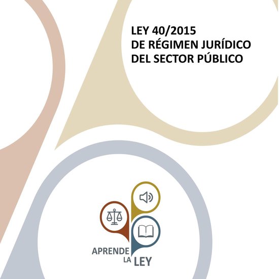 Ley 40/2015 de Régimen Jurídico del Sector Público (Edici ... - cover