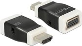 DeLOCK Premium HDMI naar VGA + 3,5mm Jack adapter - compact / zwart