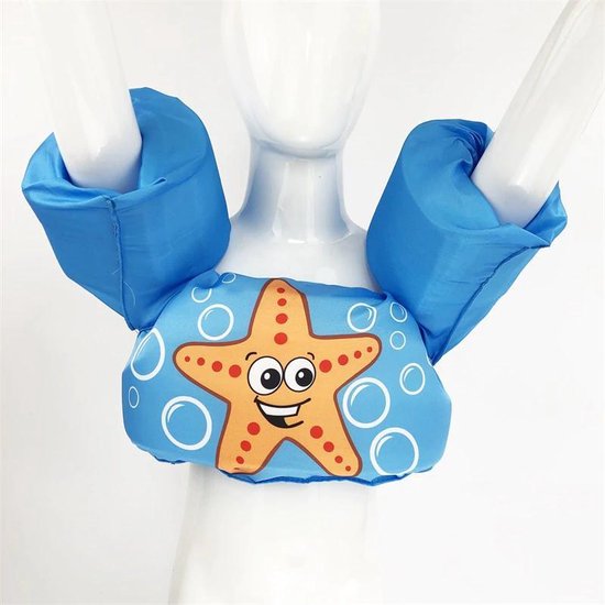 Zwemvest - Zeester Lichtblauw Design - One Size - Kind - 14-30 KG - 3-7 Jaar