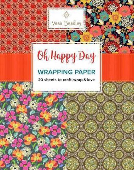 Vera Bradley Oh Happy Day Wrapping Paper, Vera Bradley 9781497203518
