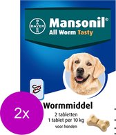 Mansonil All Worm Dog Tasty Small/Medium - Anti wormenmiddel - 2 x 2 tab Vanaf 2.5 Kg. 1 Tab Per 10 Kg