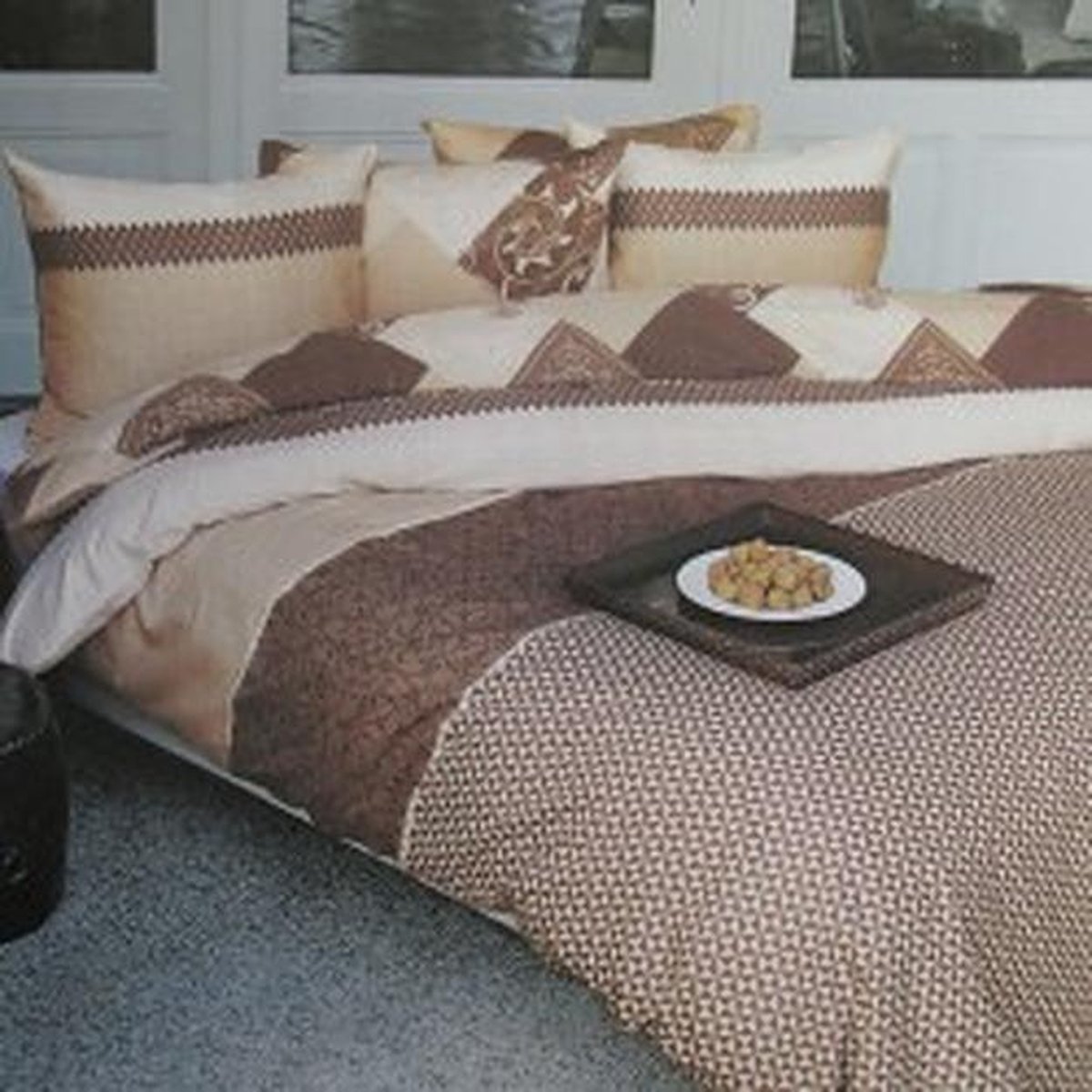 Heckettlane HnL dekbedovertrek Benito Naturel 135x200cm + 80x80cm