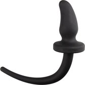 Zwarte dog Tail buttplug Bandy groot