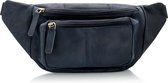 Visconti Leather Belt Bag - Belt Bag - Stylish Belt Bag - Blue (720 be)