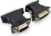 Gembird A-VGAM-DVIF-01 tussenstuk voor kabels DVI VGA Zwart, Metallic