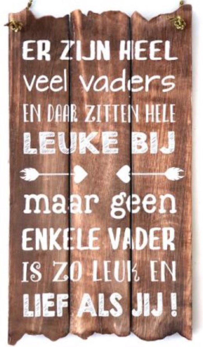 Tekstbord 55x30cm - Leuke Vaders