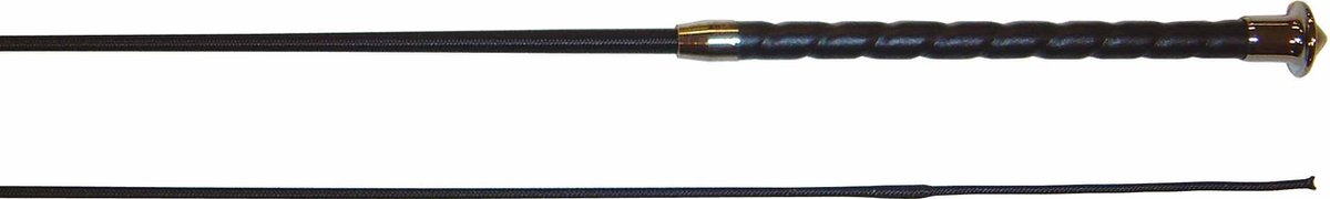Harrys Horse Dressuurzweep Leder Handvat Kleine Knop 130cm
