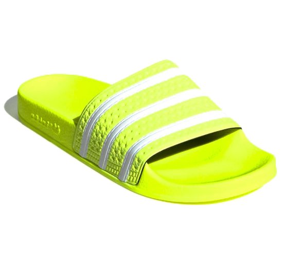 adidas Slippers - Maat 44.5 - geel/wit | bol.com