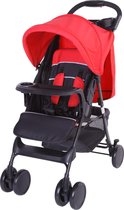 Bebies First Buggy Shopper - Compact - Met Bumper- Zwart / Rood