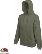 Sweat à capuche Fruit of the Loom Classic Olive taille XL capuche double couche