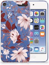 Coque Téléphone pour Apple iPod Touch 5 | 6 Housse TPU Silicone Etui Fleurs Aquarelle