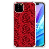Geschikt voor iPhone 11 Pro Case Rood Rose