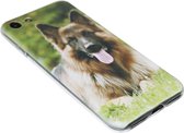 ADEL Siliconen Back Cover Softcase Hoesje iPhone SE (2020)/ 8/ 7 - Duitse Herder