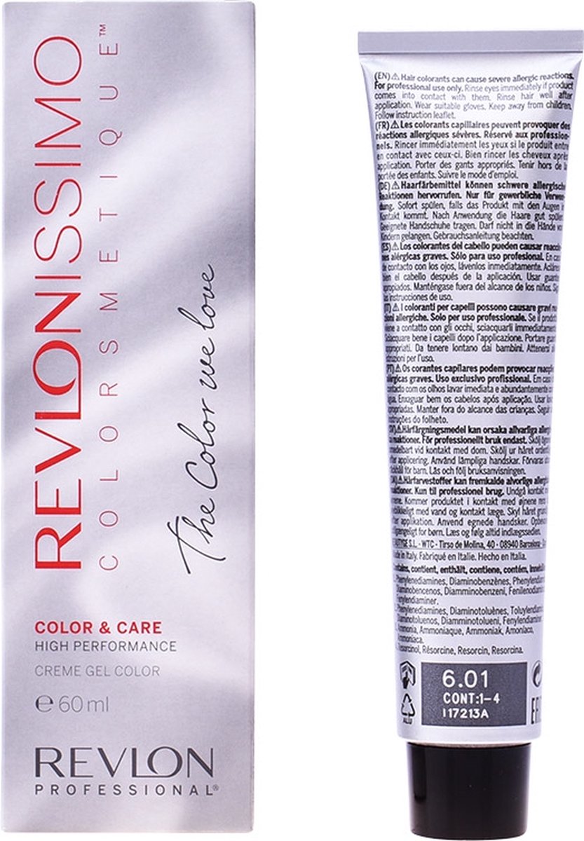 Revlon Professional Revlonissimo Color + Care High Petformance Haarkleuring 60ml - 06.01 Natural Dark Ash Blonde / Natürliches Dunkles Asch Blond