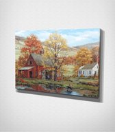 Autumn - Painting Canvas - 120 x 80 cm - Schilderij - Canvas - Slaapkamer - Wanddecoratie  - Slaapkamer - Foto op canvas