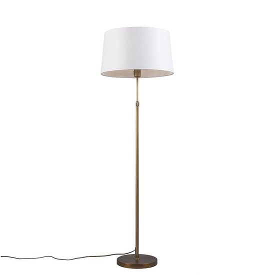 QAZQA parte fl - Landelijke Vloerlamp | Staande Lamp - 1 lichts - H 1730 mm - Brons - Woonkamer | Slaapkamer | Keuken