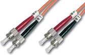 Digitus DK-2511-01 Glasvezel kabel 1 m ST/BFOC Oranje