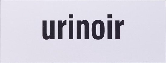 Aluminium deurbordje tekst: urinoir | 5 jaar garantie | Zelfklevend | 130x50x0,5 mm