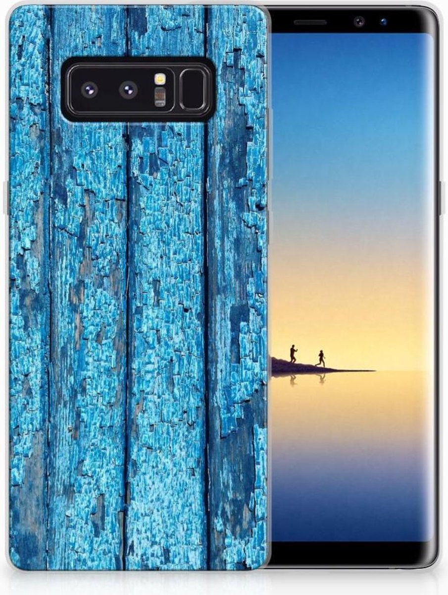 Samsung Galaxy Note 8 Bumper Hoesje Wood Blue