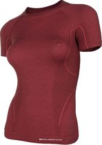 Brubeck | Dames Thermo Active Ondershirt met Merino Wol - Naadloos -  T-Shirt-burgundy-L