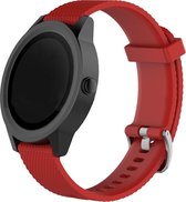 Siliconen Armband voor Garmin Vivoactive 3 (music), Vivomove (HR), Foreruner 645 en 245 & Samsung galaxy watch 42mm (3, 41mm), Gear Sport, Active (2) - Horloge Band - Rood - Large