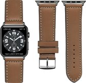 Frans Top kwaliteit "sports" Apple watch horlogebandje Bruin (38mm) zwarte adapter