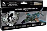 Vallejo val71204 - Model Air Set USAF Colors "Vietnam War" Scheme Sea Color 8 x 17 ml