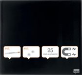 Nobo Magnetische Glasbord Tegel - Inclusief Whiteboard Marker en Magneten - 450x450mm - Klein (Retailverpakking) - Zwart